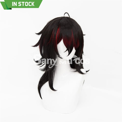 Virtual YouTuber vTuber Luxiem Vox Cosplay Wig Black Dyeing Middle Wig