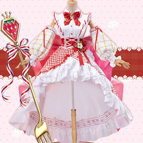 【In Stock】Vocaloid Hatsune Miku Cosplay 15th Anniversary Strawberry Dress Cosplay Costume Cosplay Costumes