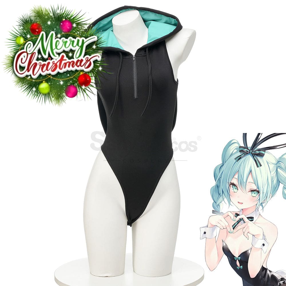 【In Stock】Vocaloid Hatsune Miku Cosplay Bunny Girl Hoodie Costume Costumes