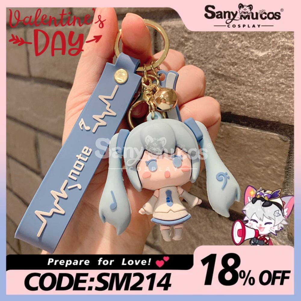 【In Stock】Vocaloid Hatsune Miku Cosplay Key Rings Props Doll Blue Prop