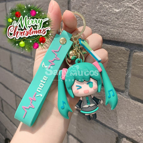 【In Stock】Vocaloid Hatsune Miku Cosplay Key Rings Props Doll Green Prop