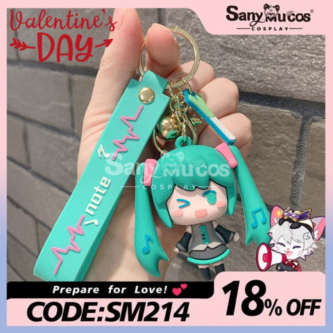 【In Stock】Vocaloid Hatsune Miku Cosplay Key Rings Props Doll Green Prop