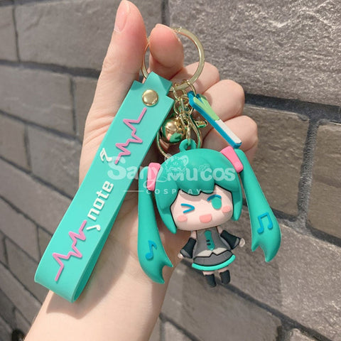 【In Stock】Vocaloid Hatsune Miku Cosplay Key Rings Props Doll Green Prop