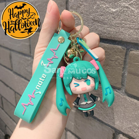 【In Stock】Vocaloid Hatsune Miku Cosplay Key Rings Props Doll Green Prop