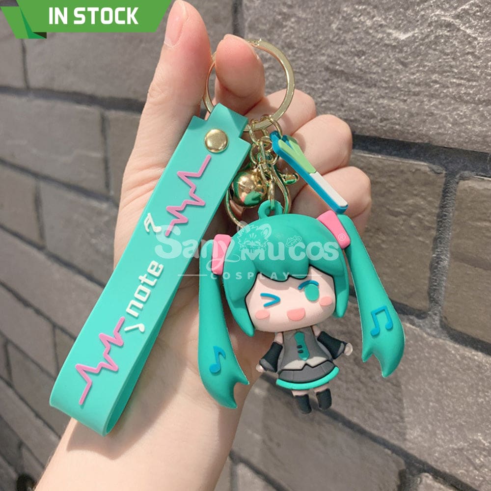 【In Stock】Vocaloid Hatsune Miku Cosplay Key Rings Props Doll Green Prop