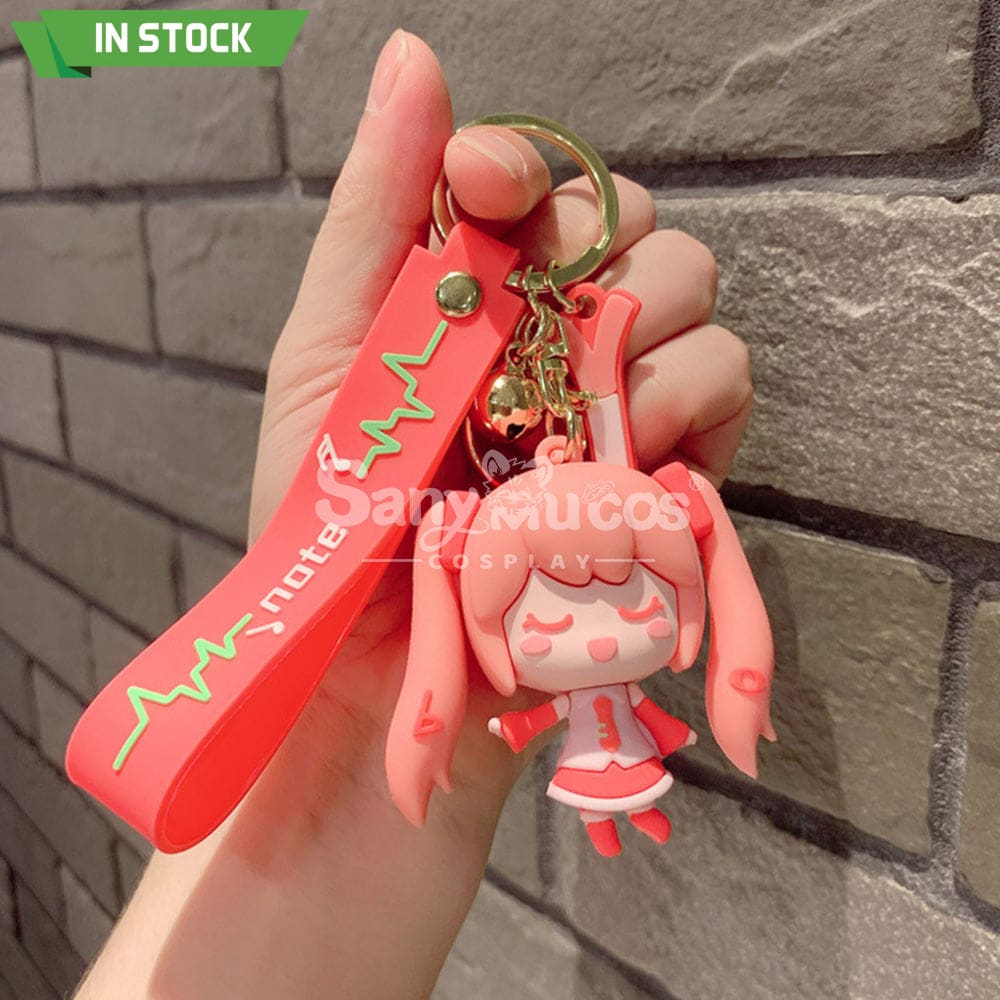 【In Stock】Vocaloid Hatsune Miku Cosplay Key Rings Props Doll Pink Prop