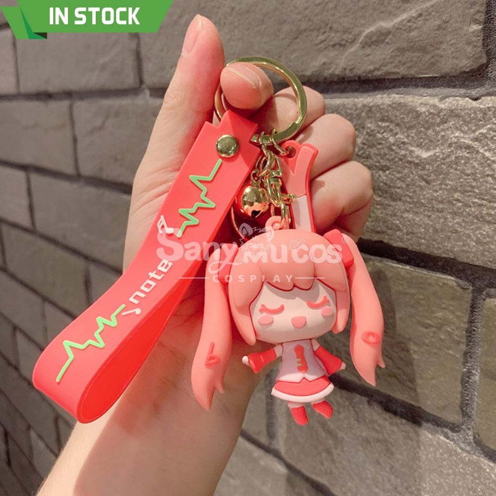 【In Stock】Vocaloid Hatsune Miku Cosplay Key Rings Props Doll Pink Prop