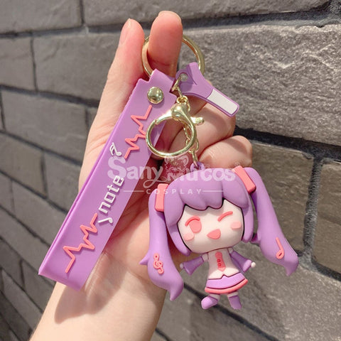 【In Stock】Vocaloid Hatsune Miku Cosplay Key Rings Props Doll Purple Prop