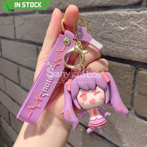 【In Stock】Vocaloid Hatsune Miku Cosplay Key Rings Props Doll Purple Prop