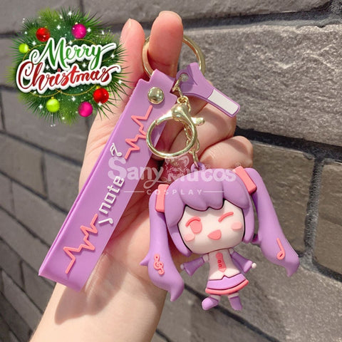 【In Stock】Vocaloid Hatsune Miku Cosplay Key Rings Props Doll Purple Prop