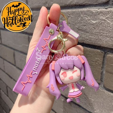 【In Stock】Vocaloid Hatsune Miku Cosplay Key Rings Props Doll Purple Prop