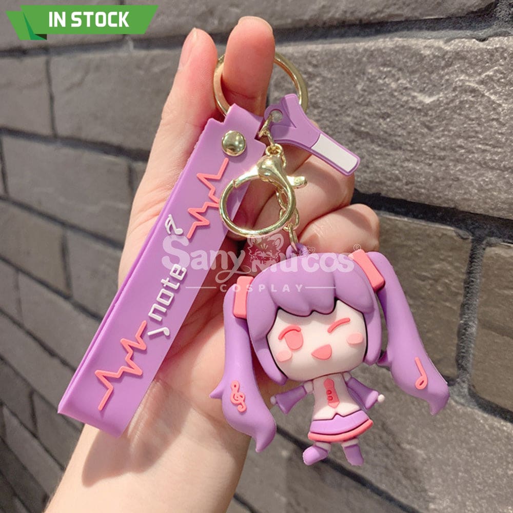 【In Stock】Vocaloid Hatsune Miku Cosplay Key Rings Props Doll Purple Prop