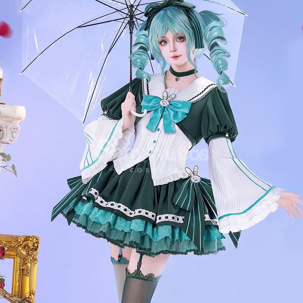 【In Stock】Vocaloid Hatsune Miku Cosplay Hatsune Miku Megurine Ryuka Heavy Gothic Cosplay Costume Premium Edition