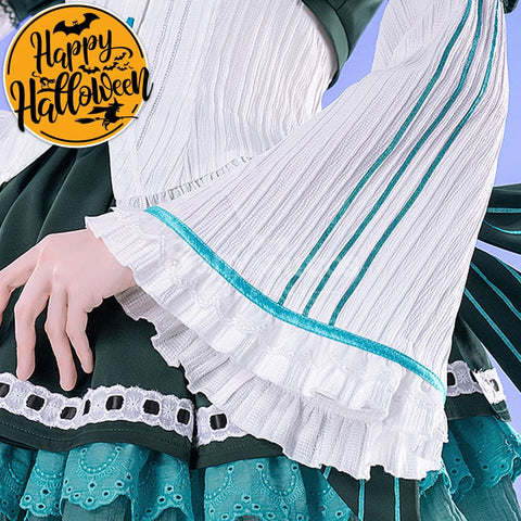 【In Stock】Vocaloid Hatsune Miku Cosplay Hatsune Miku Megurine Ryuka Heavy Gothic Cosplay Costume Premium Edition