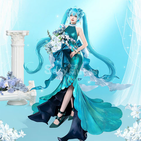 【In Stock】Vocaloid Hatsune Miku Cosplay Hatsune Miku Midsummer Elf Cosplay Costume Cosplay Costumes