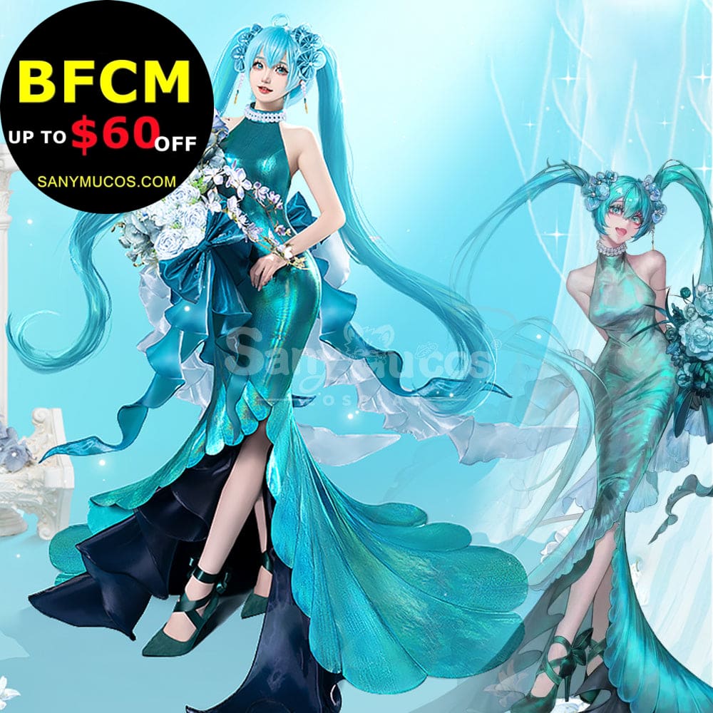【In Stock】Vocaloid Hatsune Miku Cosplay Hatsune Miku Midsummer Elf Cosplay Costume Cosplay Costumes