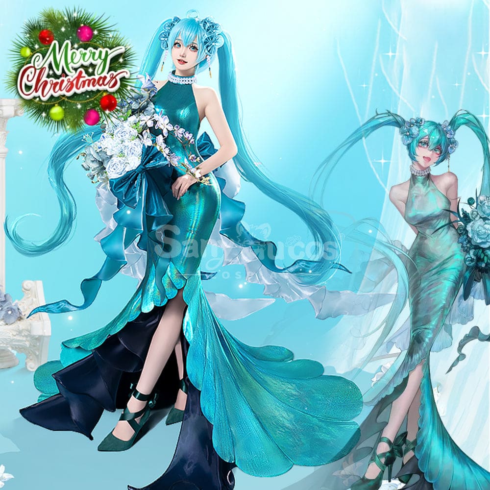 【In Stock】Vocaloid Hatsune Miku Cosplay Hatsune Miku Midsummer Elf Cosplay Costume Cosplay Costumes