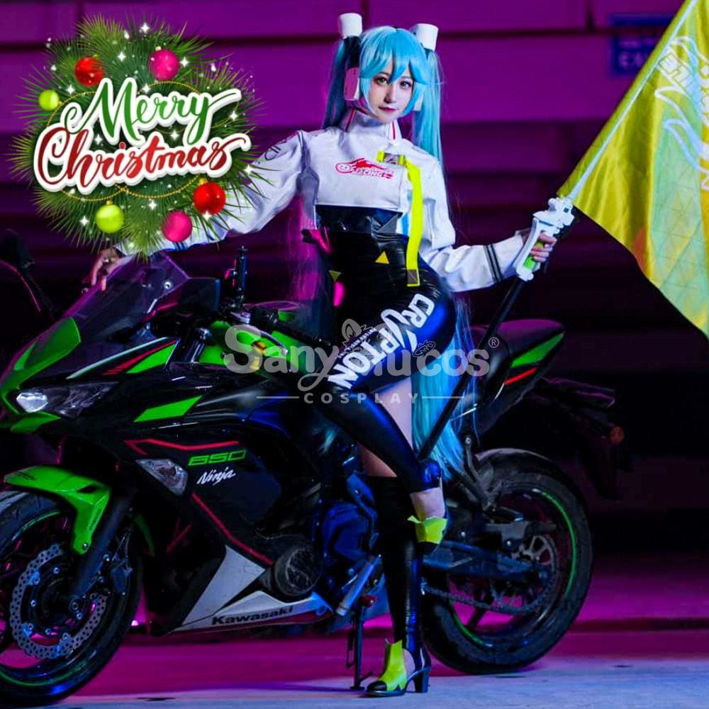 【In Stock】Vocaloid Hatsune Miku Cosplay Racing Costume Costumes