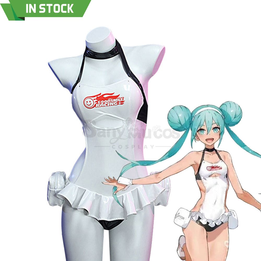 【In Stock】Vocaloid Hatsune Miku Cosplay Racing Swimsuit Costume Costumes