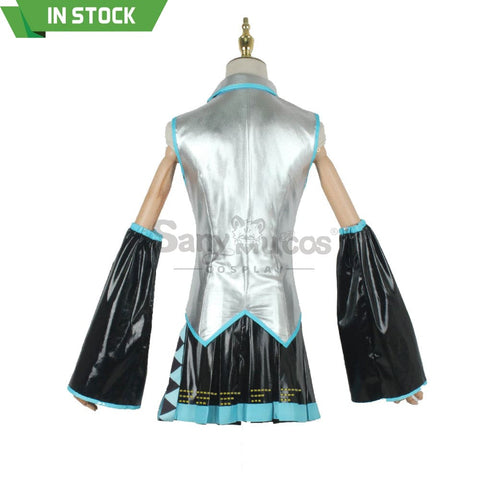 【In Stock】Vocaloid Hatsune Miku Cosplay Silver Patent Leather Costume Costumes