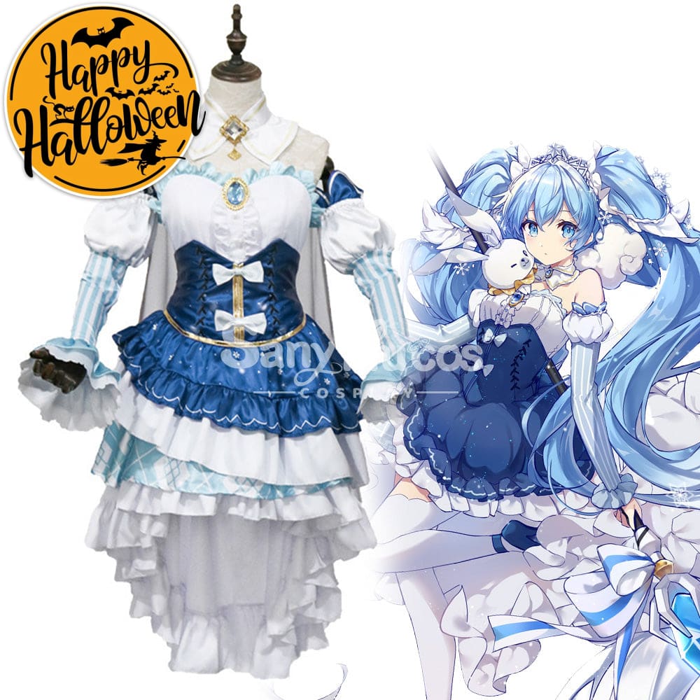 【In Stock】Vocaloid Hatsune Miku Cosplay Snow 2019 Costume Costumes