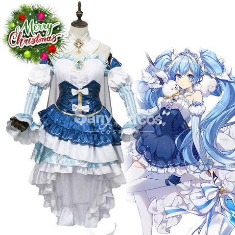 【In Stock】Vocaloid Hatsune Miku Cosplay Snow 2019 Costume Costumes