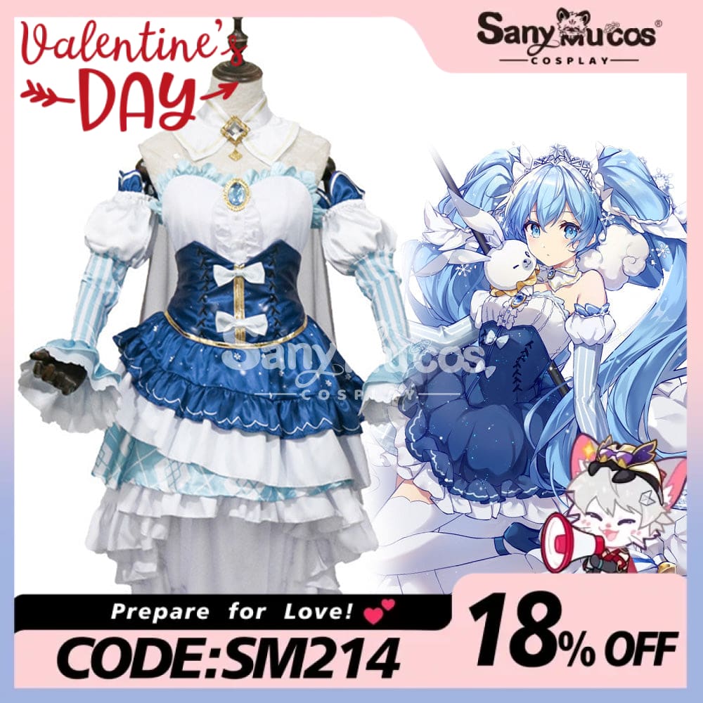 【In Stock】Vocaloid Hatsune Miku Cosplay Snow 2019 Costume Costumes