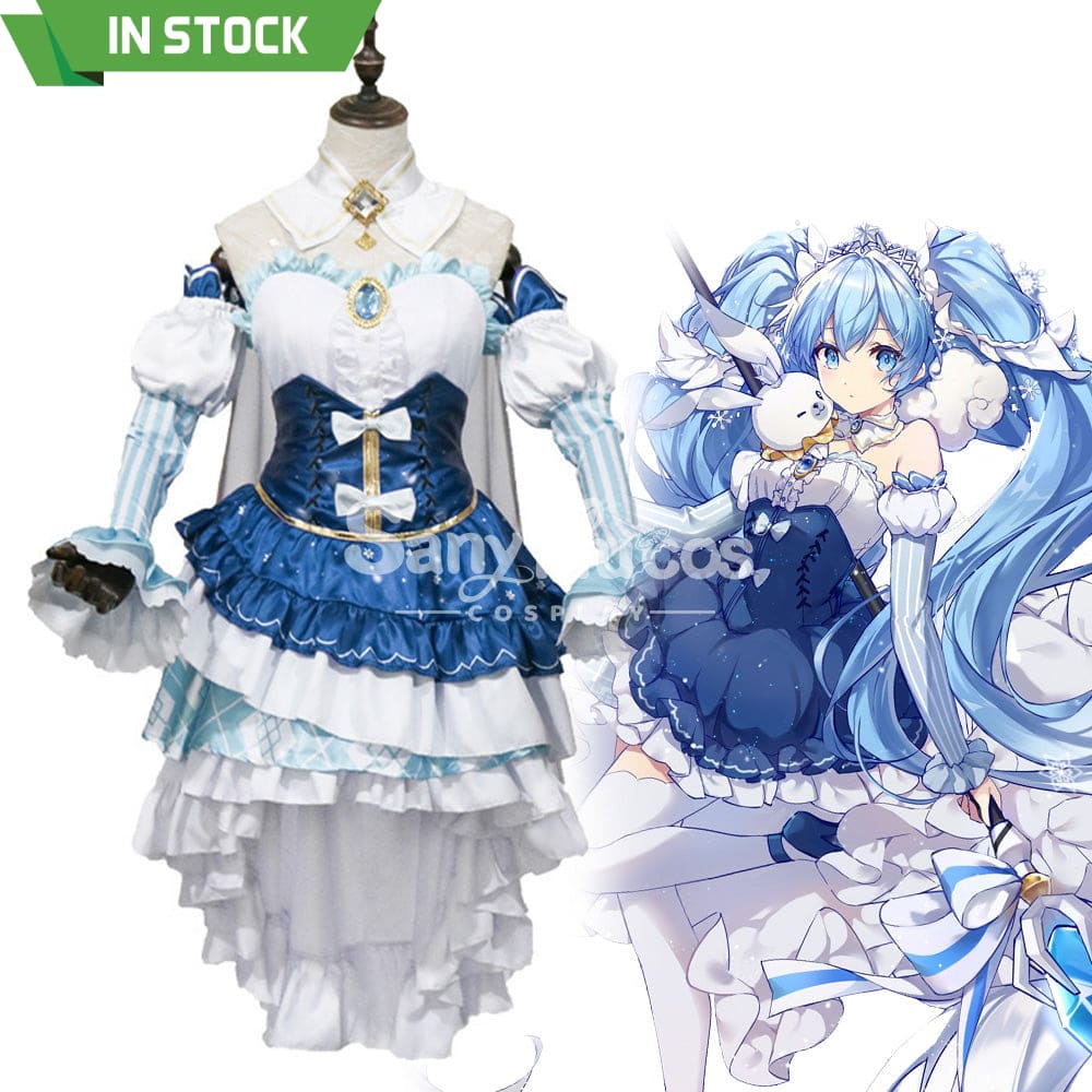 【In Stock】Vocaloid Hatsune Miku Cosplay Snow 2019 Costume Costumes