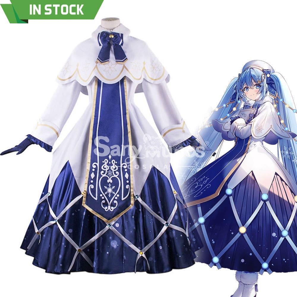 【In Stock】Vocaloid Hatsune Miku Cosplay Snow 2021 Costume Costumes