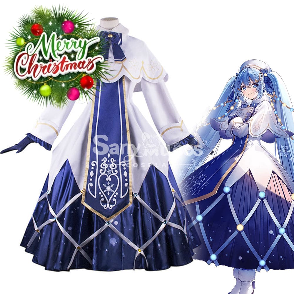 【In Stock】Vocaloid Hatsune Miku Cosplay Snow 2021 Costume Costumes