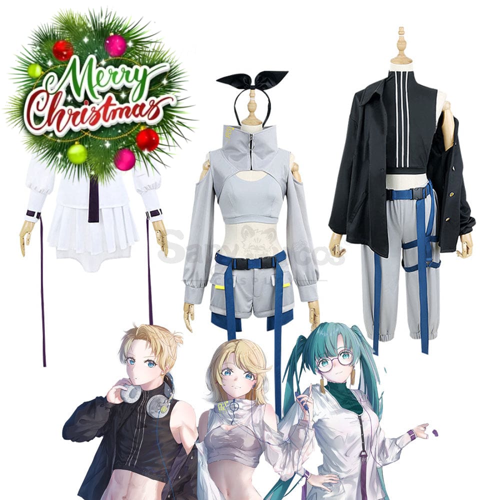 【In Stock】Vocaloid Hatsune Miku X Kagamine Rin & Len Cosplay Ready Steady Costume Plus Size Costumes