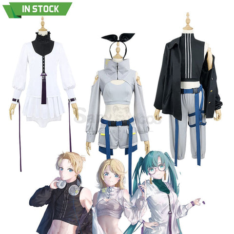 【In Stock】Vocaloid Hatsune Miku X Kagamine Rin & Len Cosplay Ready Steady Costume Plus Size Costumes