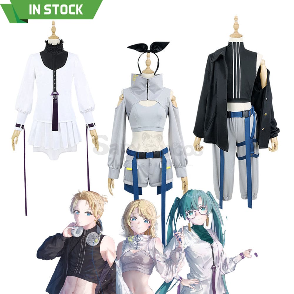 【In Stock】Vocaloid Hatsune Miku X Kagamine Rin & Len Cosplay Ready Steady Costume Plus Size Costumes