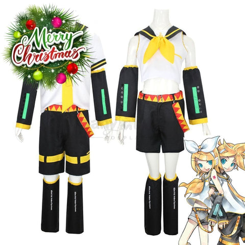 【In Stock】Vocaloid Kagamine Rin & Len Cosplay Costume Plus Size Costumes