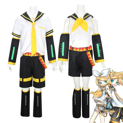 【In Stock】Vocaloid Kagamine Rin & Len Cosplay Costume Plus Size Costumes