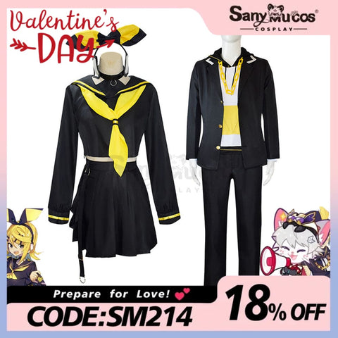 【In Stock】Vocaloid Kagamine Rin & Len Cosplay Halloween Costume Plus Size Costumes