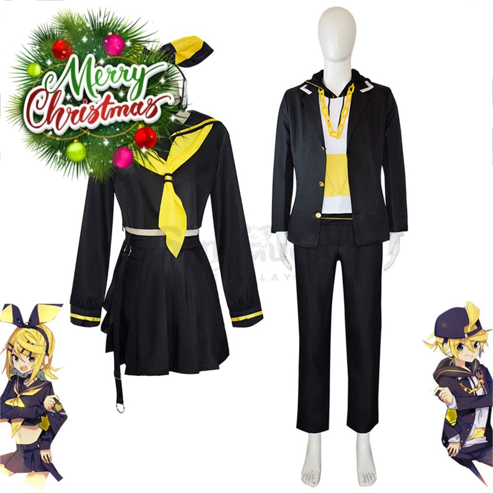 【In Stock】Vocaloid Kagamine Rin & Len Cosplay Halloween Costume Plus Size Costumes