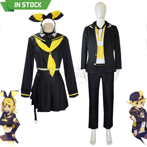 【In Stock】Vocaloid Kagamine Rin & Len Cosplay Halloween Costume Plus Size Costumes