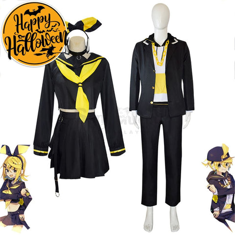 【In Stock】Vocaloid Kagamine Rin & Len Cosplay Halloween Costume Plus Size Costumes