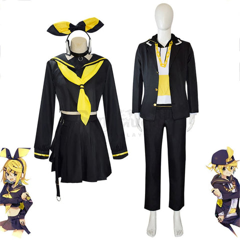 【In Stock】Vocaloid Kagamine Rin & Len Cosplay Halloween Costume Plus Size Costumes