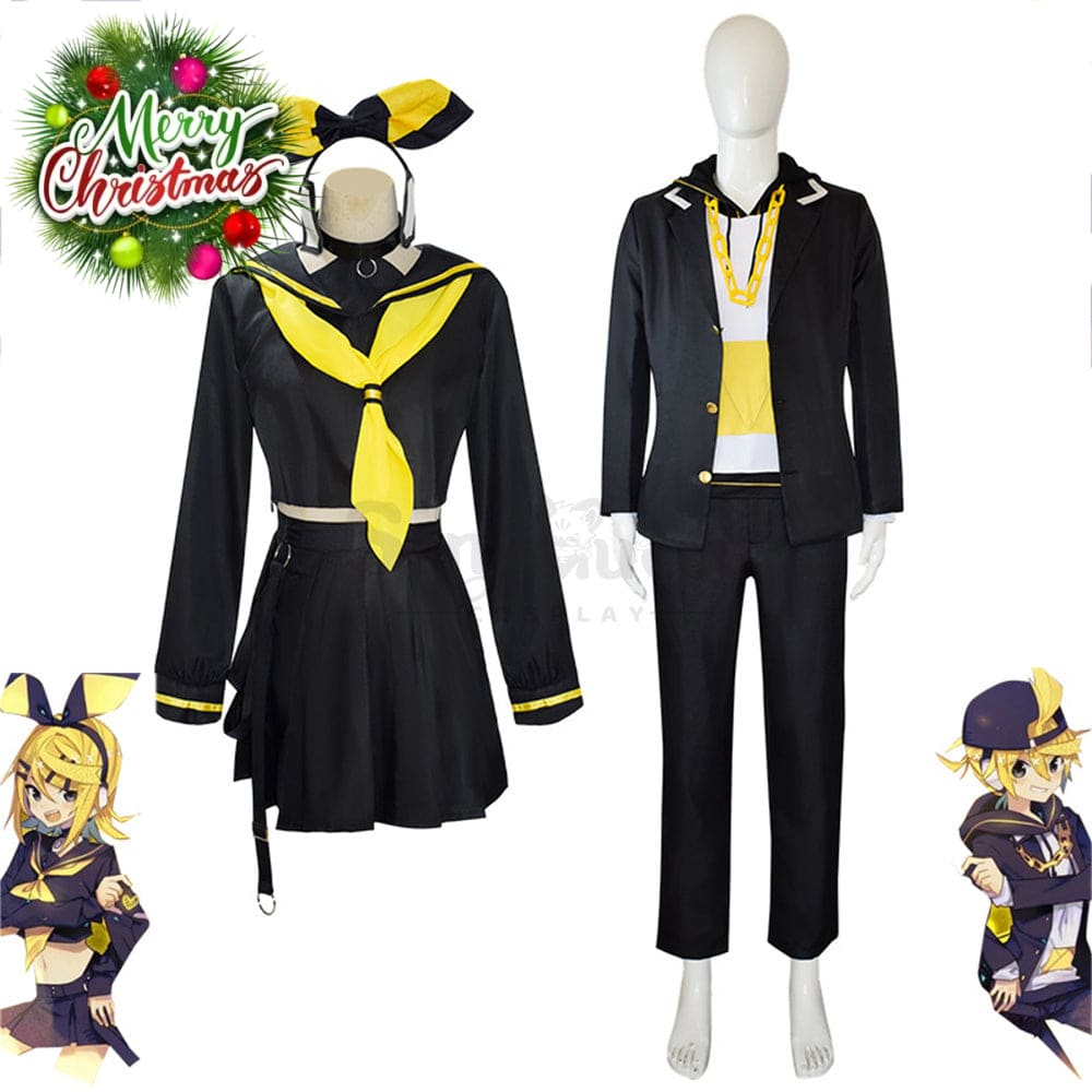 【In Stock】Vocaloid Kagamine Rin & Len Cosplay Halloween Costume Plus Size Costumes