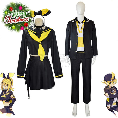 【In Stock】Vocaloid Kagamine Rin & Len Cosplay Halloween Costume Plus Size Costumes