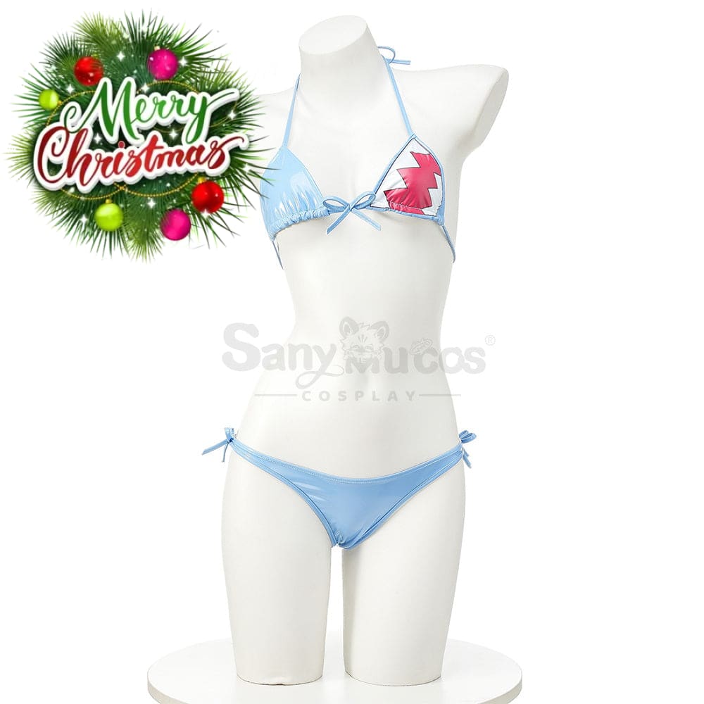 【In Stock】Vtuber Cosplay Gawr Gura Bikini Swimsuit Costume Costumes