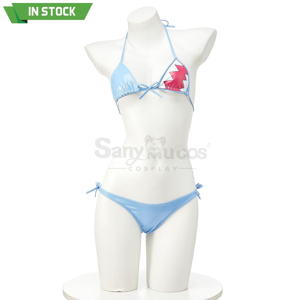 【In Stock】Vtuber Cosplay Gawr Gura Bikini Swimsuit Costume Costumes