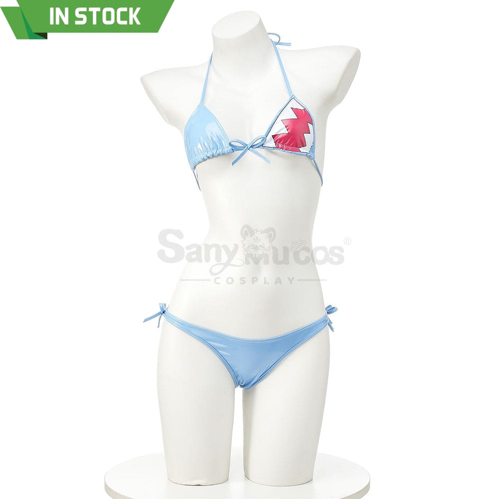 【In Stock】Vtuber Cosplay Gawr Gura Bikini Swimsuit Costume Costumes