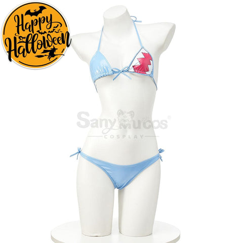 【In Stock】Vtuber Cosplay Gawr Gura Bikini Swimsuit Costume Costumes