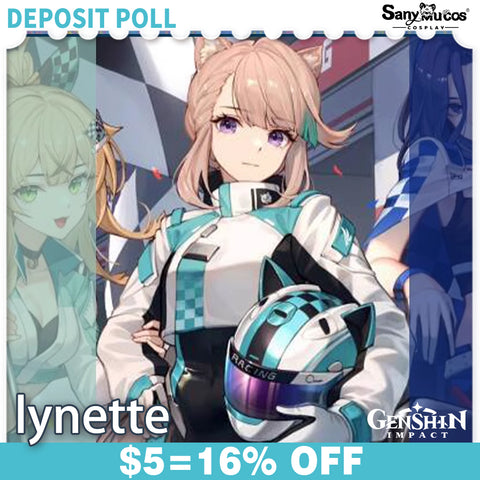 【SanyMuCos Deposit Poll】Game Genshin Impact Cosplay Lynette Racing Suit Cosplay Costume