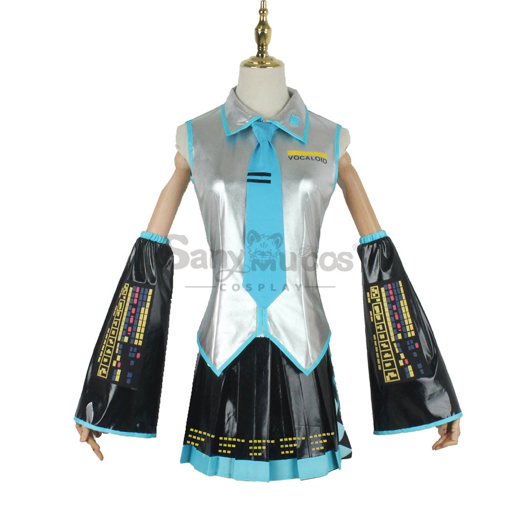 【In Stock】Vocaloid Cosplay Silver Patent Leather Cosplay Costume