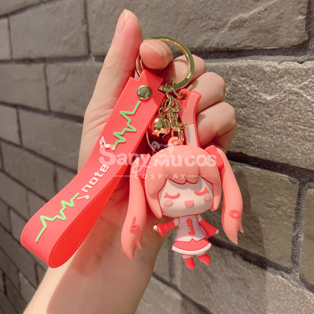 【In Stock】Vocaloid Hatsune Miku Cosplay Miku Key Rings Cosplay Props Doll