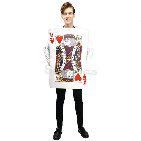 【In Stock】Carnival Cosplay Poker Couple Queen Of Hearts King Clubs Funny Stage Performance